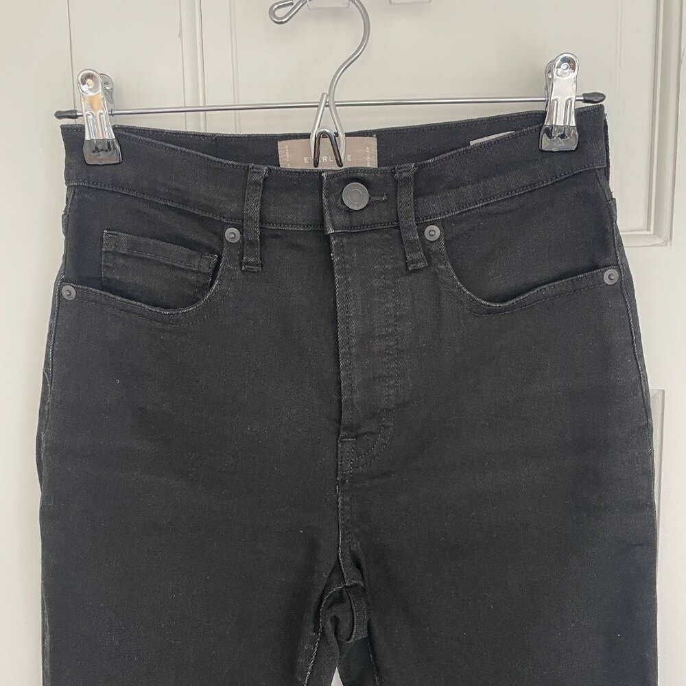 Everlane The Authentic Stretch High-Rise Skinny Jean | Black | Size 27 - Picture 4 of 7